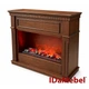 Каминокомплект IDaMebel Sorrento коричневый черная патина, размер 1295x1055x400 с паровым камином A-Fire Cassette SF100 Multi с настоящим 3D эффектом пламени, звуком, дровами и цветным пламенем - изображение 1