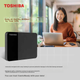 Портативный жесткий диск TOSHIBA 1 ТБ, механический, READY, серия B3, USB 3.2 Gen 1, бизнес-класс, черный, совместим с Mac, стабильная работа, высокая скорость передачи данных. - изображение 5