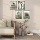 Постер «Vintage Botanical Library» «Зеленые книги и цветы» зеленый 30×40 см - изображение 3