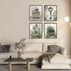 Постер «Vintage Botanical Library» «Зеленые книги и цветы» зеленый 30×40 см - изображение 4