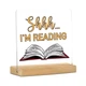 Табличка настольная «Shhh I'm reading» белая - изображение 1
