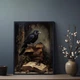 Постер «Готический ворон и книги» на холсте 30×40 см - изображение 4