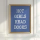 Постер «Hot Girls Read Books» бумажный синий - изображение 5