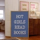 Постер «Hot Girls Read Books» бумажный синий - изображение 6