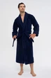 Халат Nusa 120115615 3XL Махра Темно-синій - изображение 4