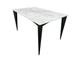 Стіл NORMAN CERAMIC 140*90 Muie White глянець/чорний каркас - изображение 1
