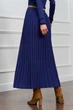 Спідниця в'язана з пряжі з еластичним поясом Розмір L-XXL (48-52) Синій - изображение 10