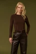 Женский лонгслив 3125 ТМ Triko Bakh 42-44 шоколад (3125_chocolate_1) - изображение 4