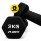 Гантелі вінілові Crivit 2 x 2 кг Black (R4837131820250) - зображення 4