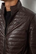 Куртка мужская однотонная экокожа коричневый 214R603-5 AGER XL - изображение 6