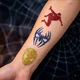 Набор трафаретов для блеск тату/глитер тату Человек ПаукSpiderman арт.170 - изображение 2