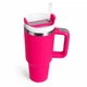 Термос термокружка Tumbler с ручкой, крышкой и трубочкой 30 см, Фуксия - изображение 1