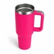 Термос термокружка Tumbler с ручкой, крышкой и трубочкой 30 см, Фуксия - изображение 7