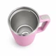 Термокухоль Tumbler з ручкою та кришкою, трубочка 30 см, термос для кави, чаю та холодних напоїв Рожевий - зображення 3