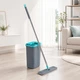 Швабра с ведром LOGAN inc LUNAR Flat Mop — комплект для уборки пола с двухкамерным ведром, автоматическим отжимом и 2 насадками из микрофибры - изображение 12