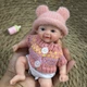 Силіконовий пупс реборн 15 см м'який реалістичний пупсик reborn із цільного силікону, еластичний малюк у знімному одязі - зображення 9