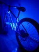 Яркая велосипедная подсветка "Night Rider-RED" | Водозащищенная LED лента 1м в прозрачном силиконе + бокс под Крону Автономная подсветка велосипеда | Синий цвет. - изображение 2