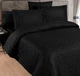 Турецкое постельное белье First Choice сатин-жаккард DARK Lamone Black евро - изображение 1
