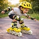 Раздвижные ролики с подсветкой колес размер 34-37 Scale Sports Детские роликовые коньки с регулировкой размера Желтые - изображение 2