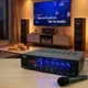 Стерео усилитель для караоке с Bluetooth 5.0 и входами для 2 микрофонов 2×200 Вт USB SD FM LED дисплей - изображение 5