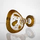 Конфетница стеклянная Bogema Gold 15 см с золотым декором для сервировки Yiwu HP-34-134 - изображение 3