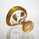 Конфетница стеклянная Bogema Gold 15 см с золотым декором для сервировки Yiwu HP-34-134 - изображение 4