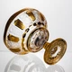 Ваза для фруктов Bohemia Gold стеклянная на ножке 26 см Yiwu HP-34-137 - изображение 4
