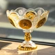Ваза для фруктов Gold Glass стеклянная 22 см на ножке Yiwu HP-34-140 - изображение 2