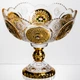 Ваза для фруктов Gold Glass стеклянная 22 см на ножке Yiwu HP-34-140 - изображение 1