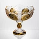 Ваза для фруктов Gold Glass стеклянная 22 см на ножке Yiwu HP-34-140 - изображение 7