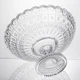 Фруктовниця на ніжці скляна Queen Lace 32 см під кришталь цукерниця ваза для кругла кафе ресторану прозоре - зображення 4