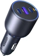Ładowarka samochodowa Ugreen UG-35024 75W 3-Port Fast Car Charger 2xUSB-C + USB-A Grey (6941876230242) - obraz 1