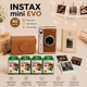 Подарочный набор с фотокамерой мгновенной печати Fujifilm INSTAX MINI EVO Hybrid Brown + 40 фото + альбом на 64 фото + чехол + подарочная упаковка, коричневый - изображение 2