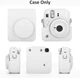 Чохол для Fujifilm Instax Mini 13 Case Clay White білий, чохол сумісний з камерами Mini 13/12/11/9 (без фотоапарата) модель 2026 - зображення 2