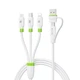 Кабель BAVIN U-CB412-5IN1 SUPER FAST CHARGING 60W Type-C/Type-C/USB-A/Micro-USB/Lightning 1.2M White - изображение 1