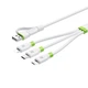 Кабель BAVIN U-CB412-5IN1 SUPER FAST CHARGING 60W Type-C/Type-C/USB-A/Micro-USB/Lightning 1.2M White - изображение 4