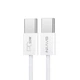 Кабель BAVIN CB325-2M-CC SUPER FAST CHARGING 60W Type-C/Type-C 2M White - изображение 1
