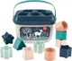 Дитячий сортер для малюків Fisher-Price Baby’s First Blocks Navy Fawn відерце з 10 кольоровими кубиками від 6 місяців (SKU-346) - зображення 1
