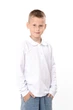 Дитячий однотонний джемпер для хлопчика NoBrand 152 Білий (p-20889-251623) - зображення 1