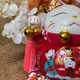 Большая керамическая копилка «Цветочный Манеки-неко» - изображение 2