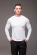 Лонгслів чоловічий базовий R.A. Long White білий 2249-M - зображення 4