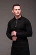Чоловіча лонгслів R.A. Polo Long Black на блискавці S - зображення 3