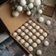 Набор елочных новогодних шаров "Бархат" 25 шт. Белый - изображение 3