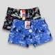 Яркие мужские боксеры SD.Boy 2XL Чёрные + Голубые (7312-2), 2 шт - изображение 1