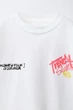 Футболка Zara з принтом графіті 9-10 зріст 140 хлопчику підлітку, біла - зображення 3