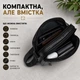 Мужская кожаная сумка-барсетка 19×16×5 через плечо Qvant (666) - Черного цвета - изображение 5