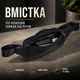 Удобная повседневная сумка-бананка из натуральной черной кожи на молнии Qvant (202) - Черного цвета - изображение 4