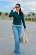 Лонгслив Uniqlo 44(M) Зеленый (154934) - изображение 7