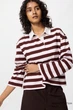 Женское поло в полоску Uniqlo 42(S) Розово-коричневый (154886) - изображение 1