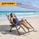 Кресло шезлонг LEOBRO нагрузка до 150 кг Zero Gravity Premium Beige (LB-ZGC-G2-BEI) - изображение 4